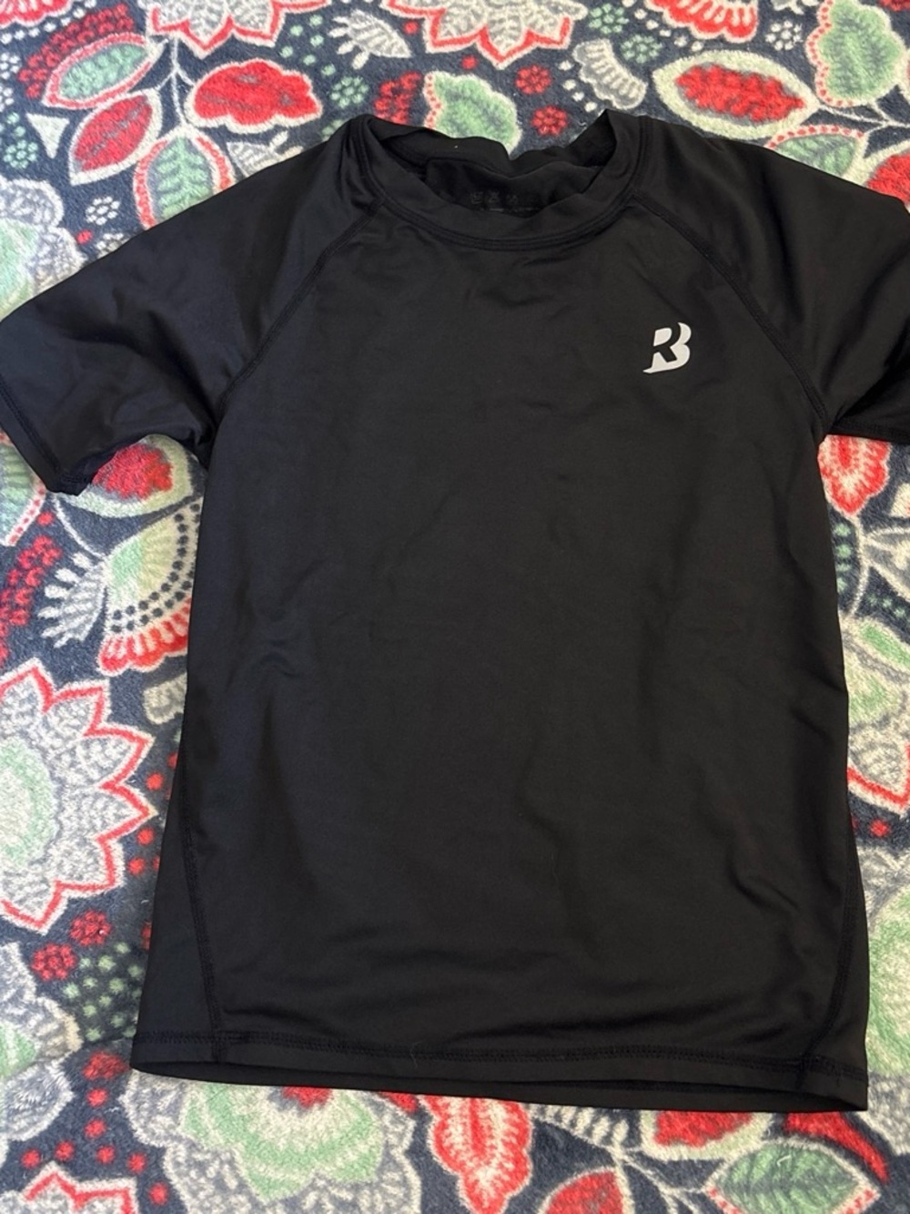 RBX Black Short-Sleeve Athletic Tee for Kids